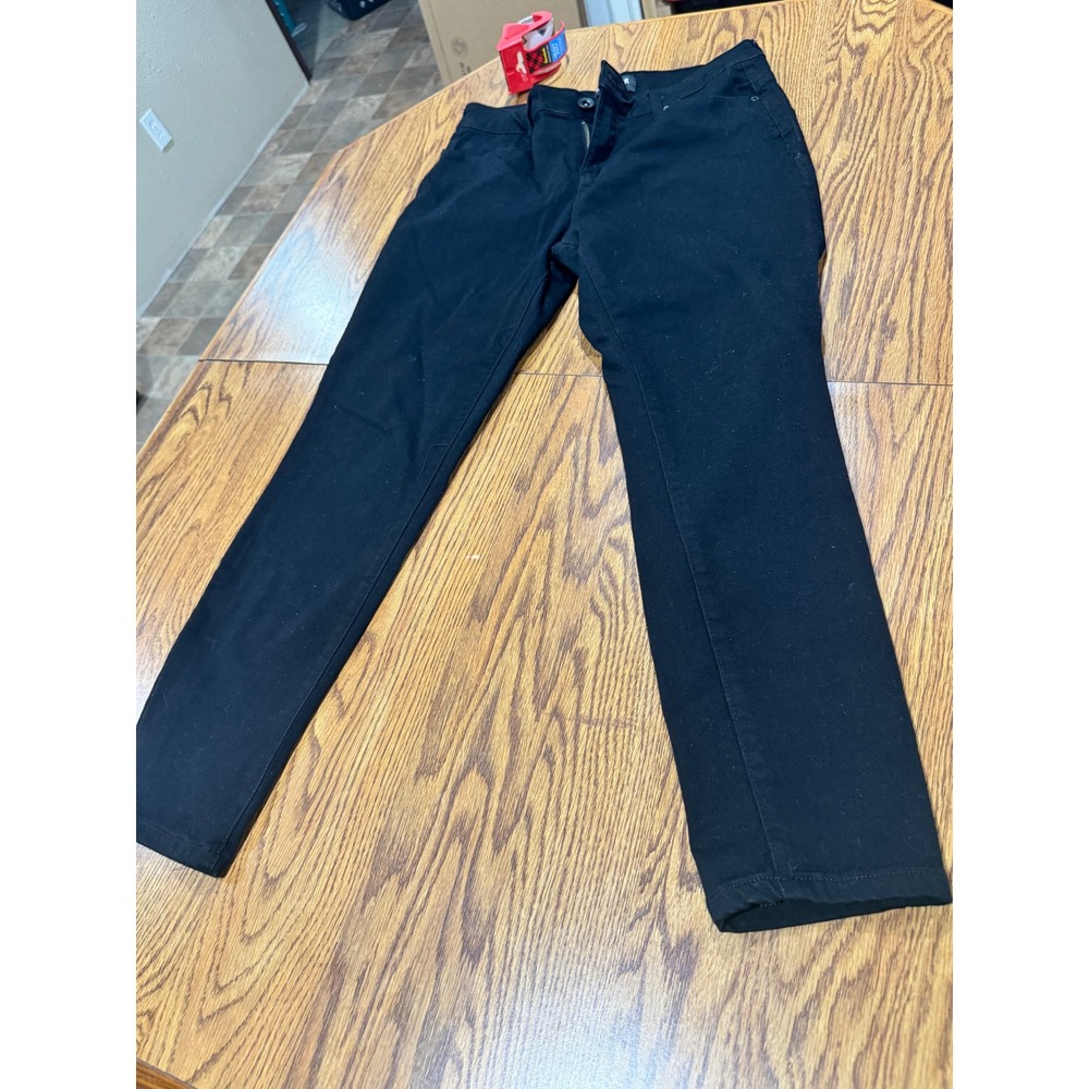 Sandpiper Petite Black Skinny Pants Womens Size 10P Flap Back Pockets Stretch